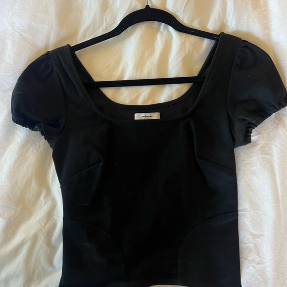 MIAOU Square neck puff sleeve top - Picture 4 of 5